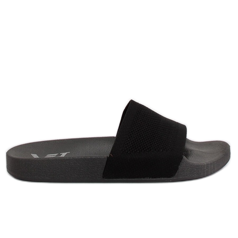 Papuci negri cu curea tricotată PT-110 Negru Papuci negri cu curea tricotată PT-110 Negru