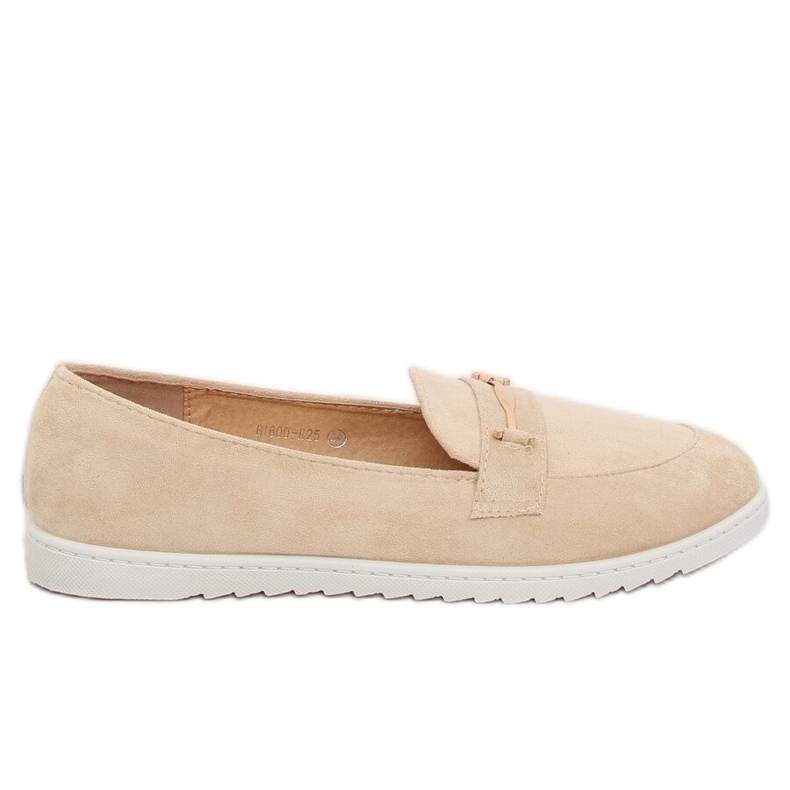 Mocasini bej pentru femei BJ600-E25 Caise