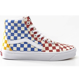 Vans Sk8 Hi Vlv Checkerboard Multi True White alb albastru multicolor