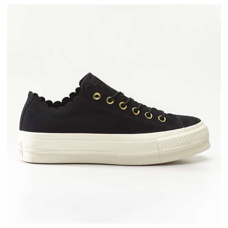 Converse Chuck Taylor All Star Lift Scallop 499 de aur negru de aur