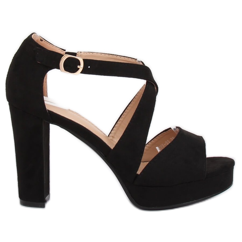Sandale cu platformă neagră VV-23 negre negru Sandale cu platformă neagră VV-23 negre negru