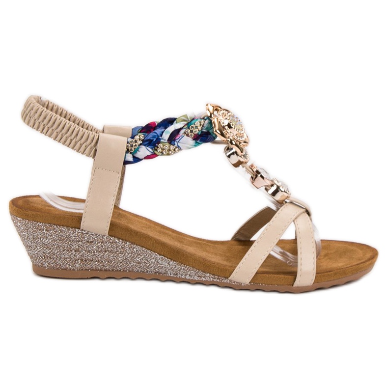 SHELOVET Sandale Cu Ornamente maro SHELOVET Sandale Cu Ornamente maro