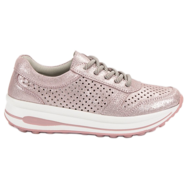 Filippo Pantofi din piele de brocart roz