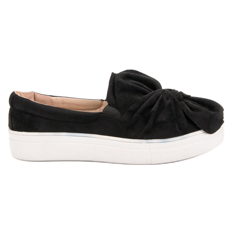 Sliponi din piele de căprioară cu arc VICES negru