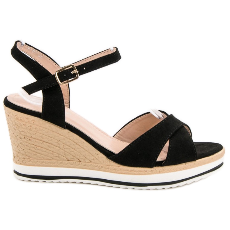 Anesia Paris Sandale negre la modă negru