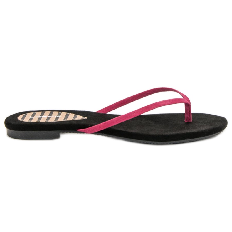 SHELOVET Flip-flops clasice negru roz