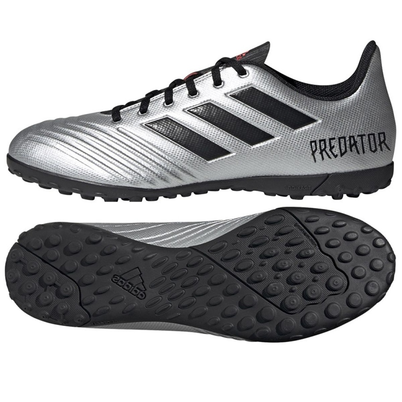 Ghete de fotbal Adidas Predator 19.4 Tf M F35634 multicolor argint