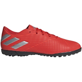 Ghete de fotbal Adidas Nemeziz 19.4 Tf M F34524 roșu roșu Ghete de fotbal Adidas Nemeziz 19.4 Tf M F34524 roșu roșu