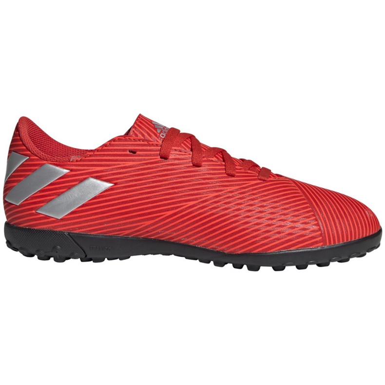 Ghete de fotbal Adidas Nemeziz 19.4 Tf Jr F99935 roșu portocale si rosii