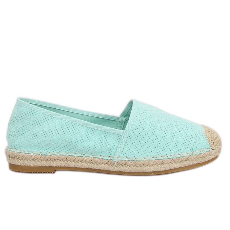 Espadrile de menta pentru femei 4855 LT.BLUE verde