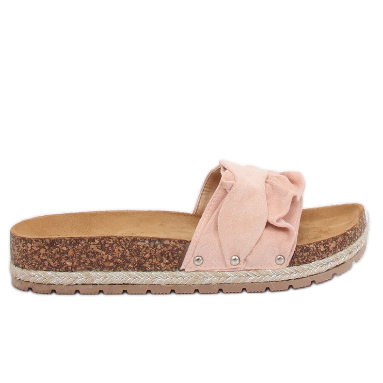 Papuci espadrile roz BJS-002 Roz