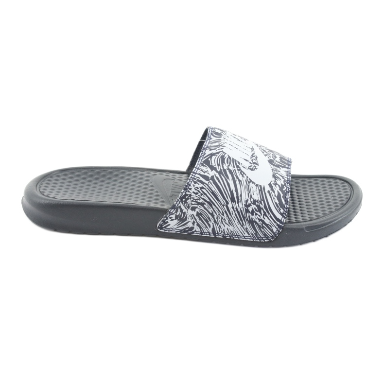 Nike Benassi Just Do It Print 631261-403 Slide alb albastru marin