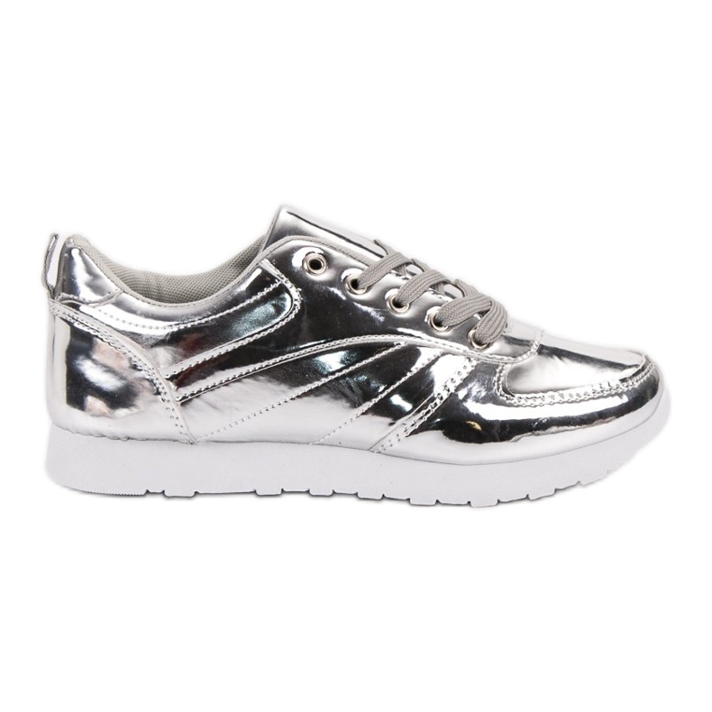 SHELOVET Pantofi sport lăcuți gri