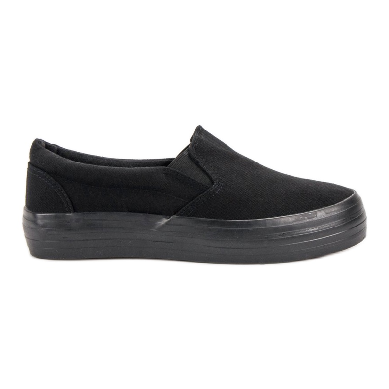 SHELOVET Sliponi casual negru SHELOVET Sliponi casual negru