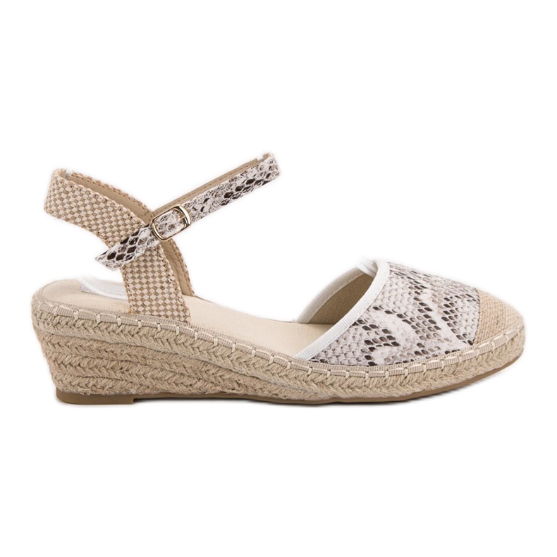 Best Shoes Espadrile cu pană maro