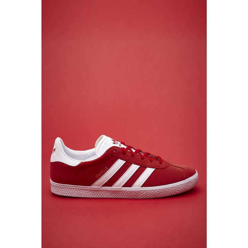 Adidas Gazelle J 543 Încălțăminte Scarlet White Gold Metalic roșu
