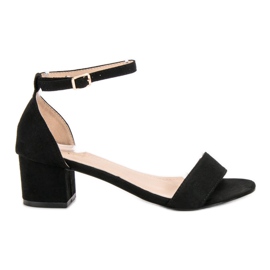 SHELOVET Sandale negre clasice negru SHELOVET Sandale negre clasice negru
