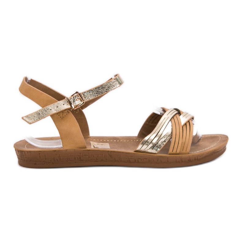 SHELOVET Sandale confortabile maro