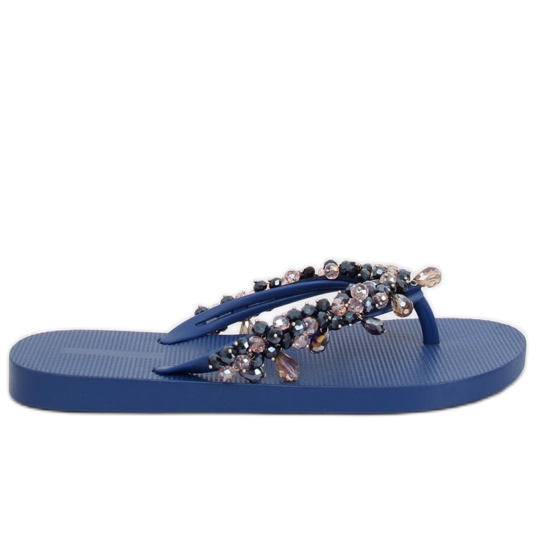 JH68 Flip-flops cu mărgele bleumarin bleumarin albastru