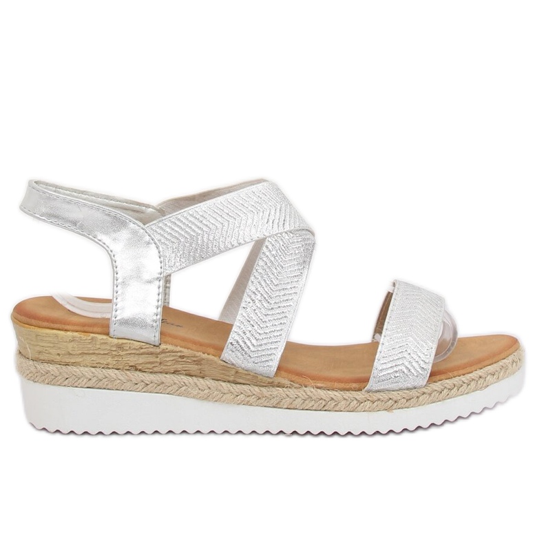 Sandale argintii pentru femei S81 Silver gri Sandale argintii pentru femei S81 Silver gri