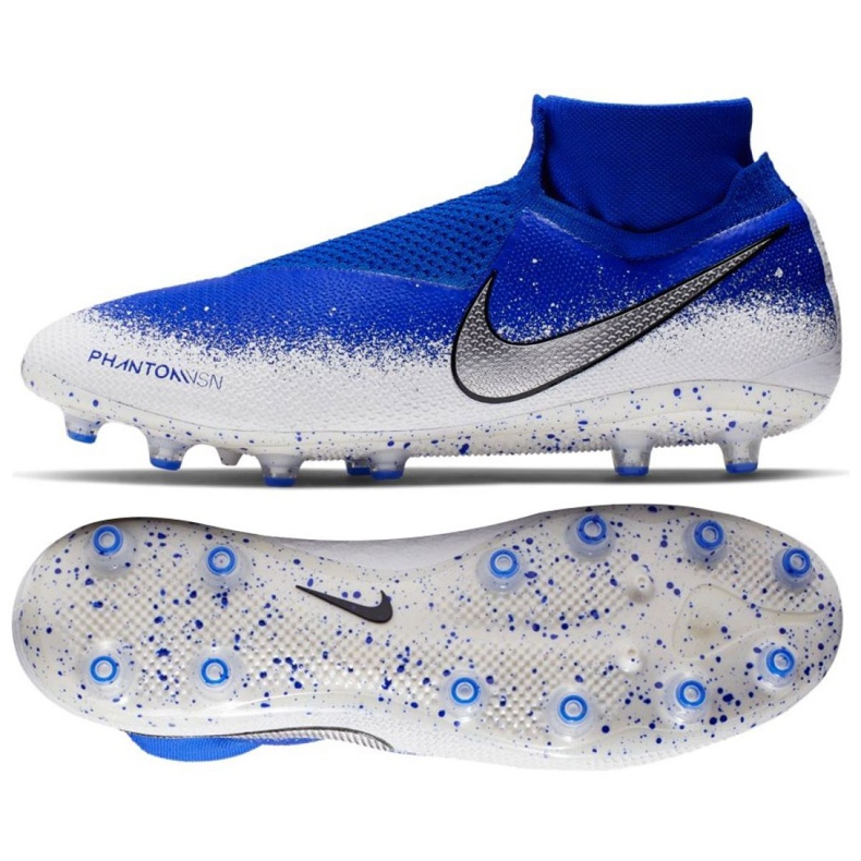 Ghete de fotbal Nike Phantom Vsn Elite Df Ag Pro M AO3261-410 multicolor albastru Ghete de fotbal Nike Phantom Vsn Elite Df Ag Pro M AO3261-410 multicolor albastru