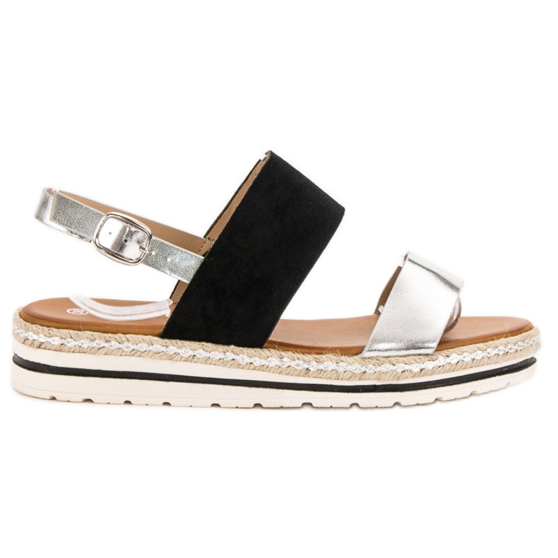 SHELOVET Sandale confortabile negru gri