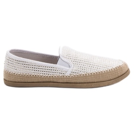 SHELOVET Espadrile albe SHELOVET Espadrile albe