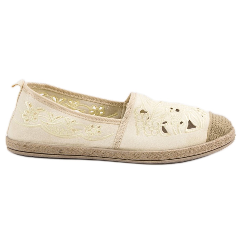 VICES Espadrile din piele de căprioară galben