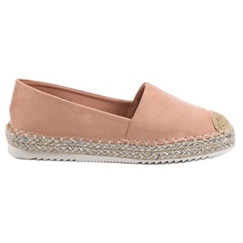 SHELOVET Espadrile din piele de căprioară roz SHELOVET Espadrile din piele de căprioară roz