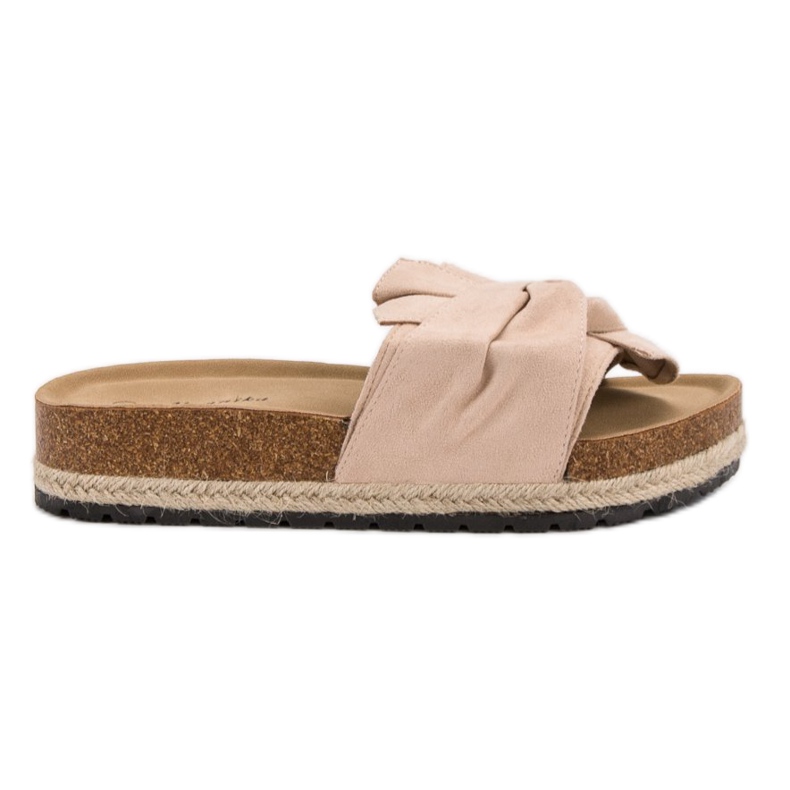 Mannika Papuci pe platformă maro