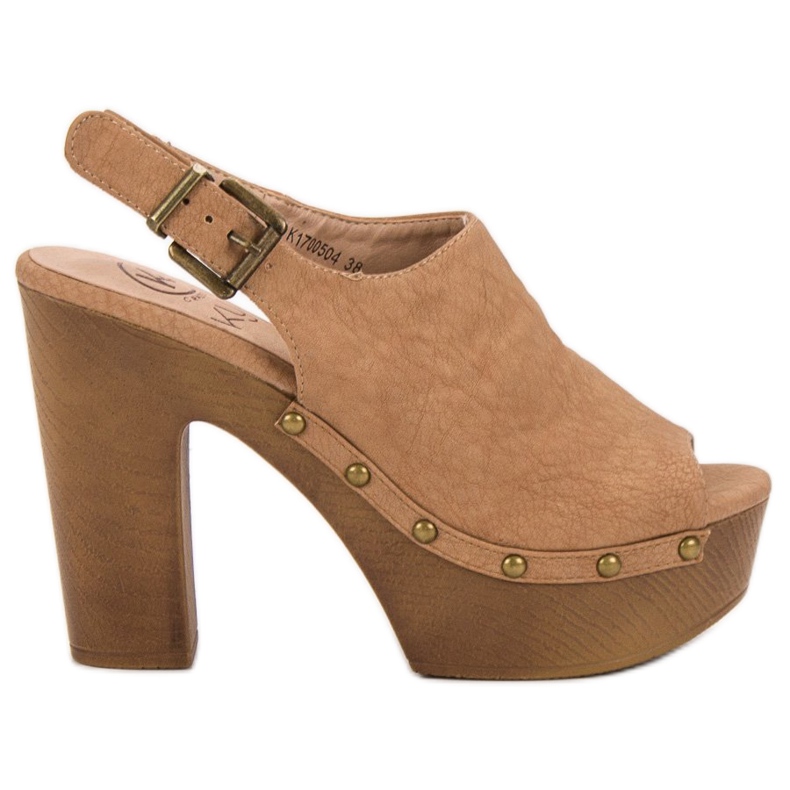 Kylie Sandale construite pe platformă maro