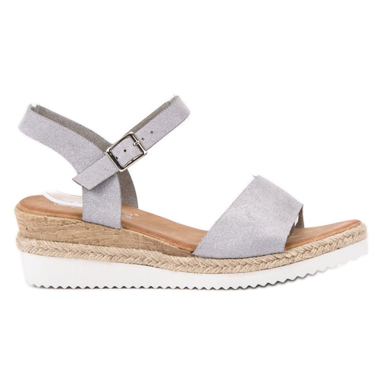 SDS Sandale Gri Cu Sclipici