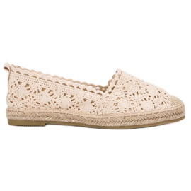 Seastar Espadrile din dantelă maro Seastar Espadrile din dantelă maro