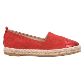 Forever Folie Espadrile din piele de căprioară roșu Forever Folie Espadrile din piele de căprioară roșu