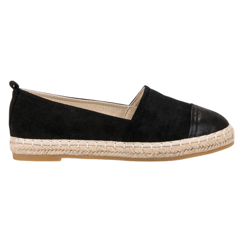 Forever Folie Espadrile din piele de căprioară negru Forever Folie Espadrile din piele de căprioară negru