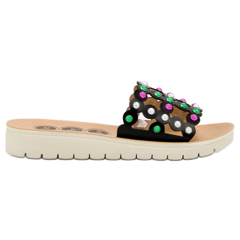 SHELOVET Papuci Casual pentru femei negru multicolor