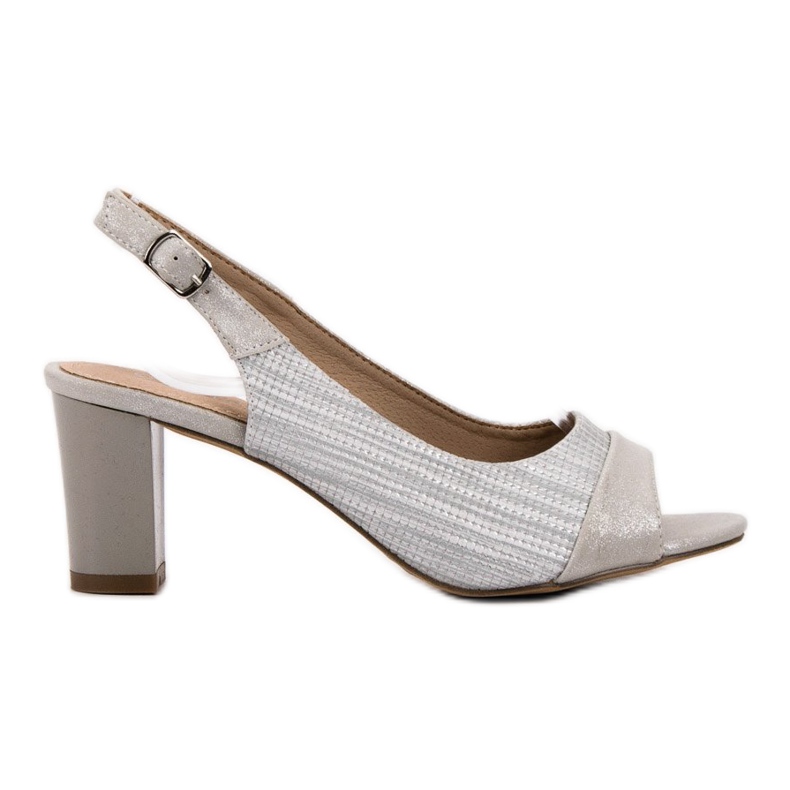 Evento Sandale argintii elegante gri Evento Sandale argintii elegante gri