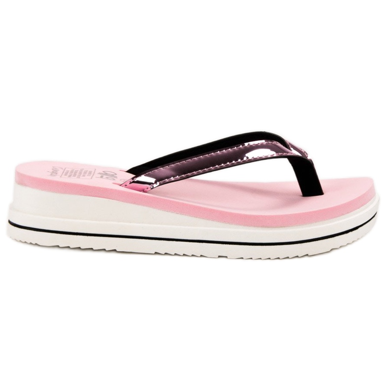 SHELOVET Flip-flops cu pană roz