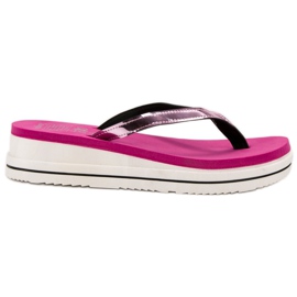 SHELOVET Flip-flops cu pană roz SHELOVET Flip-flops cu pană roz