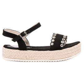 Nio Nio Sandale Espadrile Negre negru