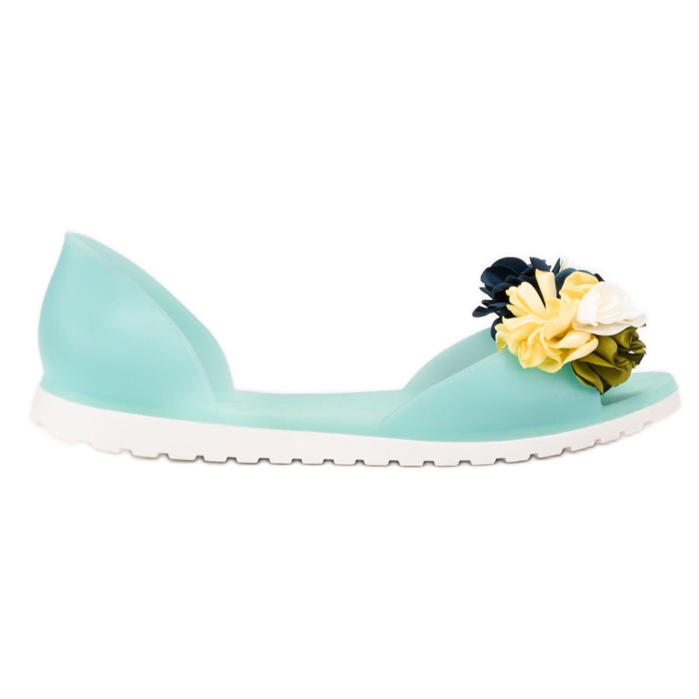 Ideal Shoes Meliski Cu Flori verde