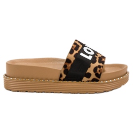 Erynn Iubesc papucii din piele intoarsa maro Erynn Iubesc papucii din piele intoarsa maro