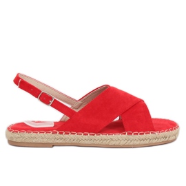 Sandale espadrile roșii YJ-2M12 Roșu roşu