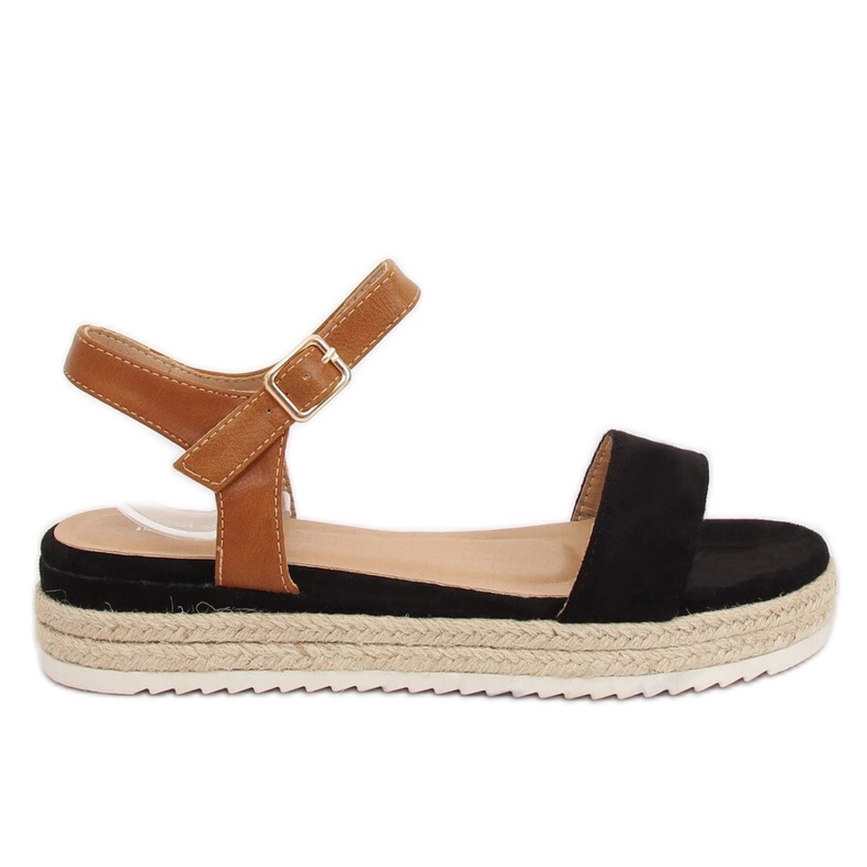 Sandale espadrile negre Y-8224 Negre negru