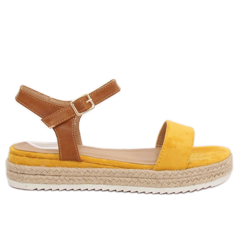 Sandale espadrile galbene Y-8224 Galbene maro
