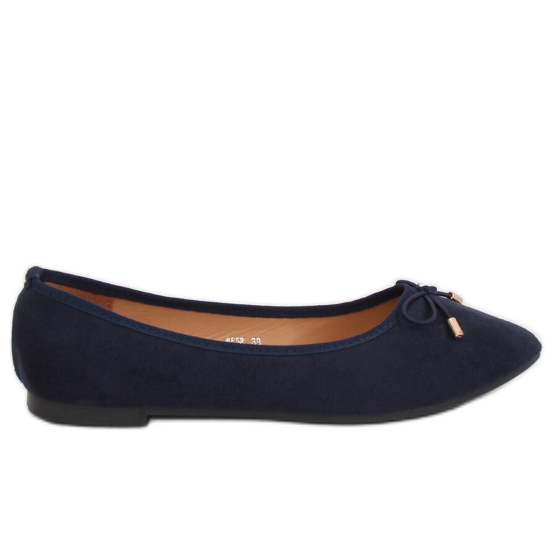Balerini cu degetele de la picioare migdale bleumarin 8F58 DK.BLUE albastru marin
