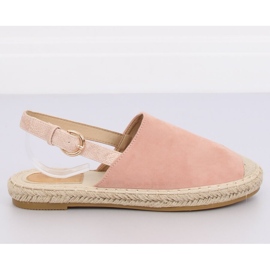 Espadrilă cu călcâi expus roz HH-119 Pink II-GAT
