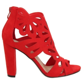 Cizme ajurate roșii AT-0657-L Roșu roşu