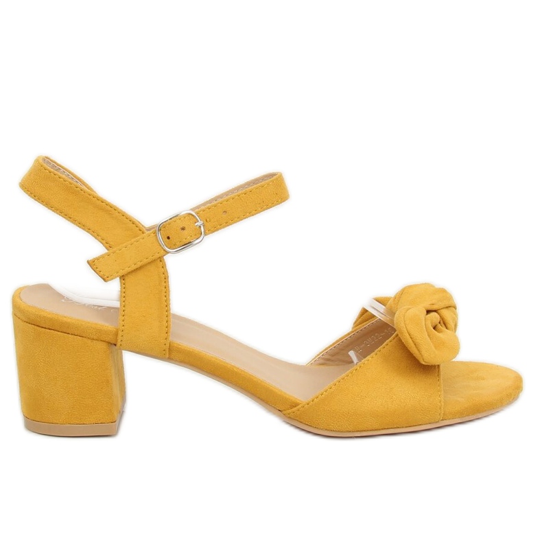 Sandale galbene cu toc înalt FH-3M22 Sandale galbene cu toc înalt FH-3M22
