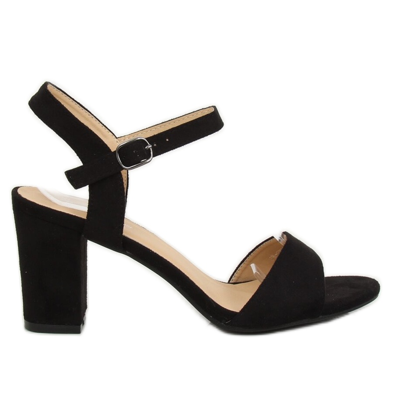 Sandale negre FH-3M25 negre pe stâlp negru
